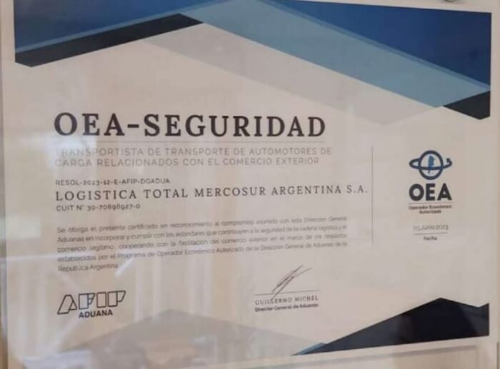 Transporte internacional: LTM pionera en certificación OEA